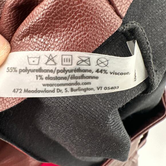 COMMANDO NWT Faux Leather Paperbag Pants in Oxblood // M - Picture 13 of 13